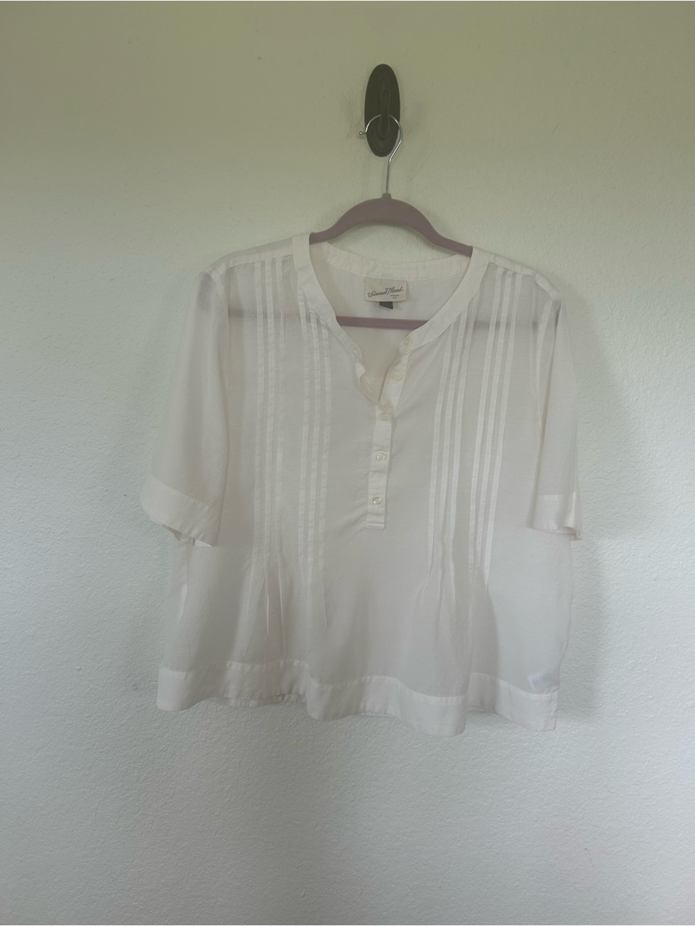 Universal Thread Pintuck Henley Blouse